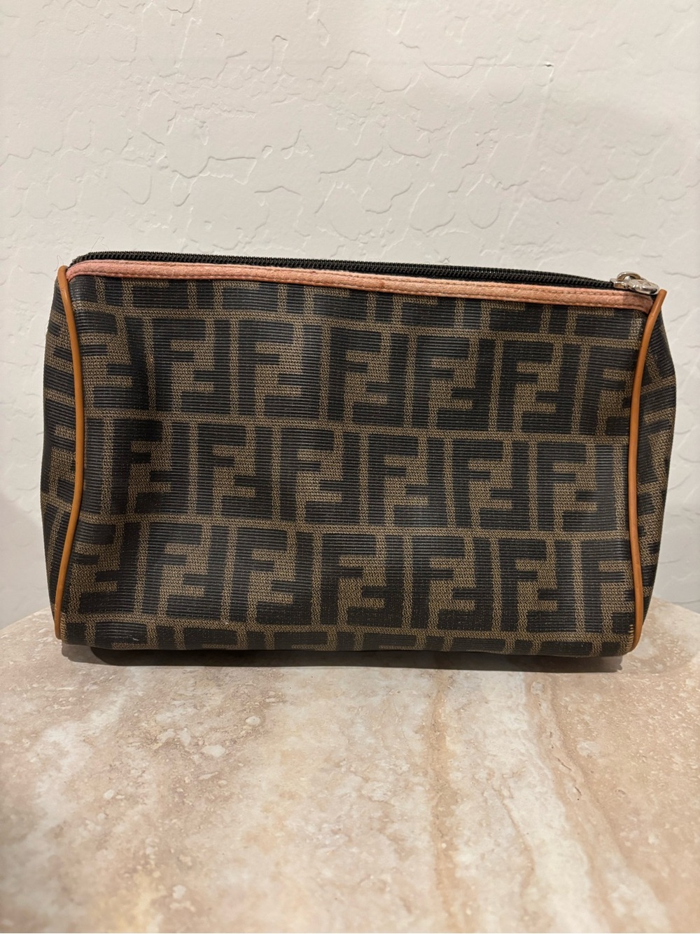 Fendi Brown Monogram coated Canvas and leather crossbody bag - Picture 6 of 13